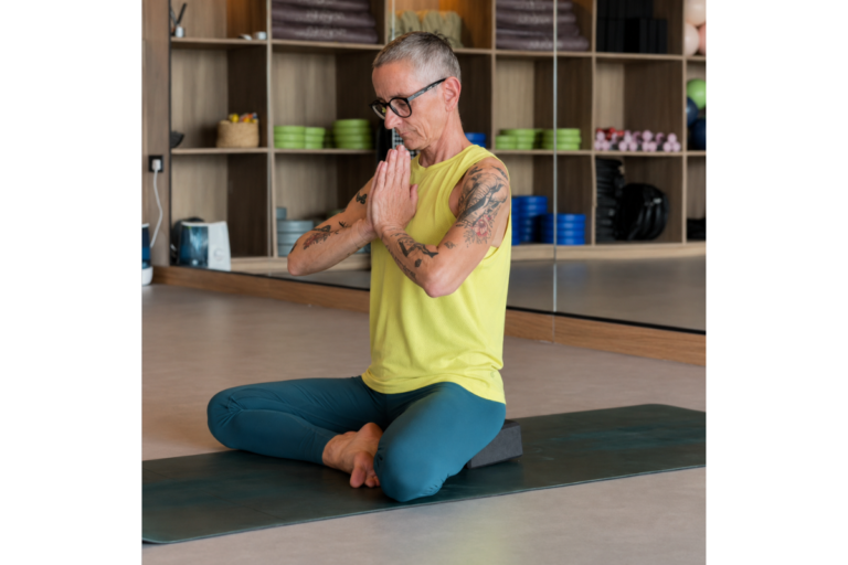 Bikram Yoga session in a heated studio